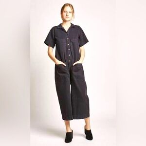 Ilana Kohn Navy Button-Up Jumpsuit